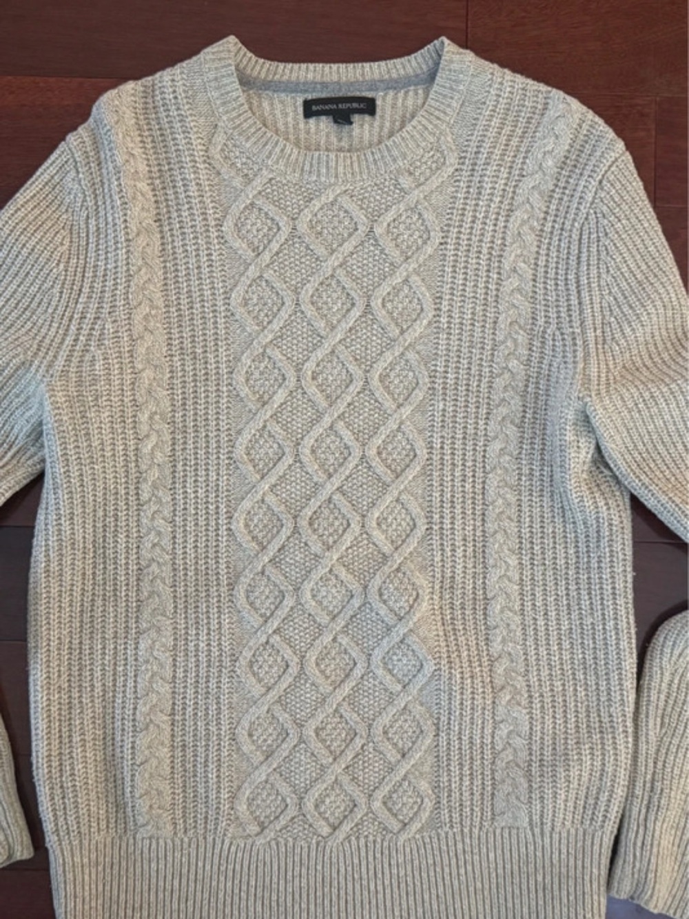 Banana Republic Women’s Cream Cable Knit Sweater.